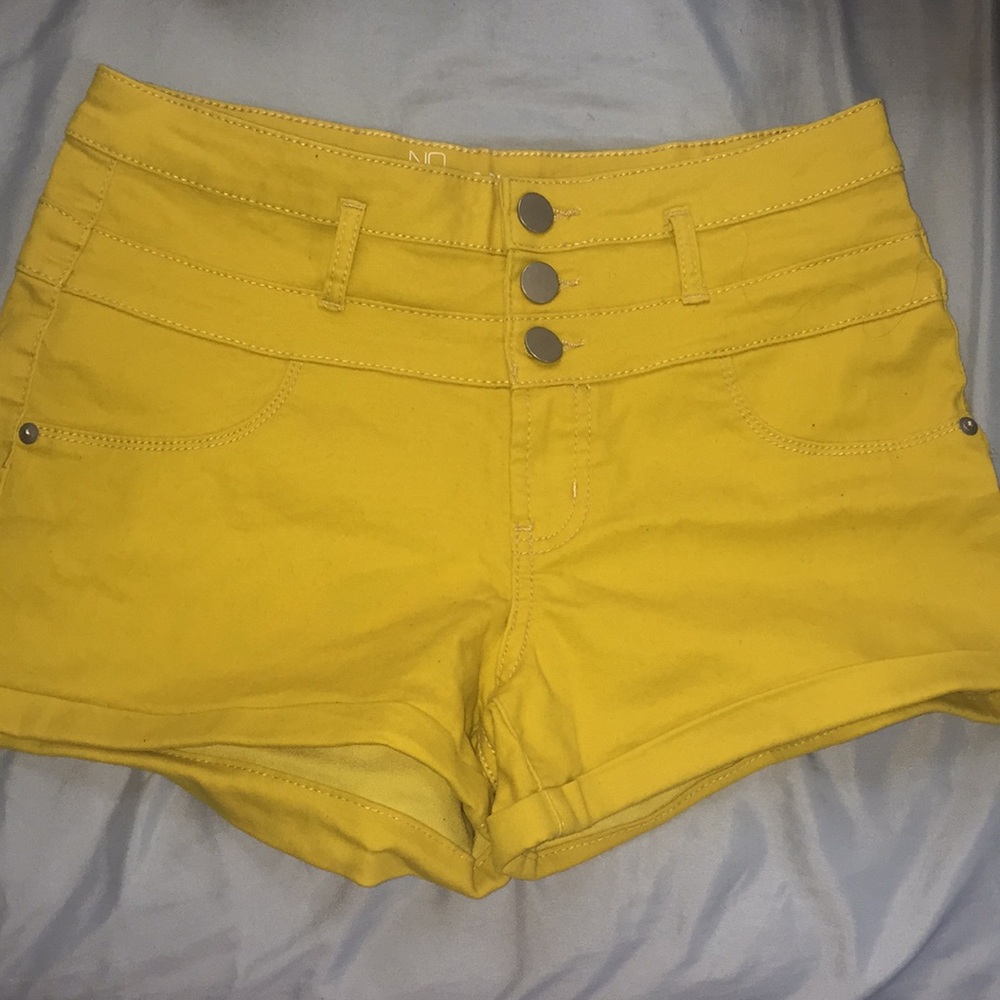 Yellow Juniors Shorts